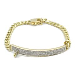 ジュエリー JEWELRY ブレスレット ダイヤモンド ブレスレット ﾀﾞｲﾔ 20.9g 腕回り17.5cm K18（イエローゴールド） ダイヤモンド ブレスレット レディース Used A