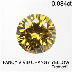 【新品】FANCY VIVID ORANGY YELLOW Treated* ダイヤモンドルース