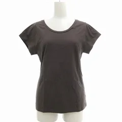ノーブル NOBLE Tシャツ カットソー 無地 丸首 半袖 S 茶 ブラウン /TN 0813 ■MA