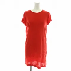リックオウエンス Rick Owens 17SS Tシャツ カットソー 半袖 ロング クルーネック 絹 シルク混 38 S 赤 レッド /NW27のサムネイル