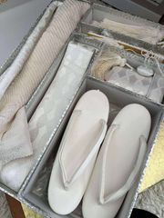 貸衣装処分品 正絹 白　筥迫　抱え帯　懐剣　帯締め 扇子 帯揚げ　草履7点セット