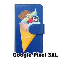 【新品未使用】 Google Pixel3 XL スマホケース 手帳型 (色:ダークブルー×柄:ペンギンアイス) moimoikka モイモイッカ ぺんぎん 動物 アニマル flip2-pixel3xl-dbl-20117のサムネイル
