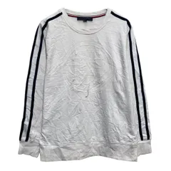 TOMMY HILFIGER ロゴスウェット トレーナー XS ホワイト プルオーバー 古着卸 アメリカ仕入 a612-5318