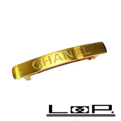 ■未使用■　シャネル ロゴ バレッタ 髪留め ブラック ゴールド  GP 箱 【373718】5