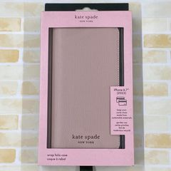 kate spade new york iPhone 14 Plus KSNY Folio Case - Pale Vellum/Black Border KSIPH-256-PLVMB