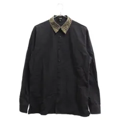 FENDI (フェンディ) Monogram Printed Collar Shirt ズッカ柄カラー 長袖シャツ ブラック FS0751A4S6のサムネイル