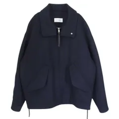 THE RERACS ザリラクス 22AW HIGH NECK HARRINGTON JACKET ハイネック ハリントン ジップアップ ジャケット ネイビー系 48【中古】のサムネイル