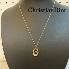 クリスチャンディオール　ChristianDior　Diorオーバルロゴ　ペンダントネックレス
