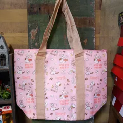 スヌーピー 保冷ビッグトートバッグ ピンク SNOOPY 保冷 保温 ショッピングバッグ PEANUTS #