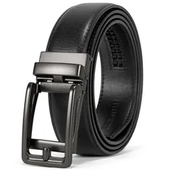 【在庫セール】本革 - オートロック式ベルト 穴なし ビジネス 無段階調節 大きいサイズ メンズ 多サイズ 紳士ベルト ベルト スーツ コンフォート ボスタンテン 箱付き - [BOSTANTEN] ブラック