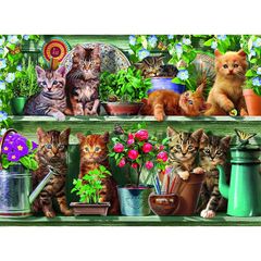 500ピース ジグソーパズル 戸棚の中の子猫たち ラベンスバーガー 17194 1