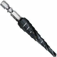 KESAKICHI 三枚刃 ステップドリル タケノコドリル たけのこドリル チタンコーティング ステンレス 段付きドリル(4-12mm9段) 【日本国内企画品】 1