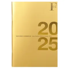 【迅速発送】キョクトウ 手帳 2025年 2024年10月始まり FOBCOOP B6 マンスリー 金 PBF75GO25