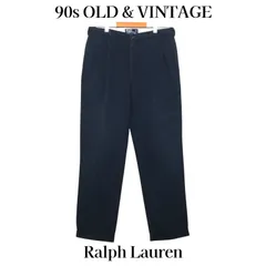 限界値下げ‼️90s 極太　ポロチノ　ラルフローレン　ハモンド　W38　ネイビー Ralph Lauren - 90s ポロスポーツ チノパン ネイビー 28×27相当