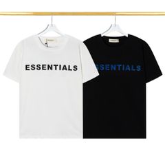 ESSENTIALS エッセンシャルズ Tシャツ コットン プリント ユニセックス ゆったり ホワイト ブラック 並行輸入品 M L XL XXL 3XL