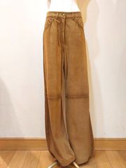 【未使用・新品】【公式正規取扱い】ALYSI(アリジ)  レザーパンツ ヌバックパンツ 革パンツのサムネイル