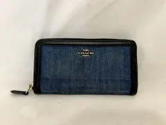 COACH コーチ デニム仕様長財布 ファスナー式開閉 小銭入れあり カラー: 画像参照