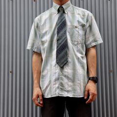 LACOSTE check shirt × design necktie
