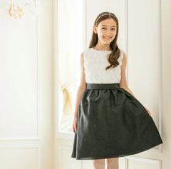 【ブラック】バラモチーフのミニ丈キッズドレス TAK キッズ キャサリンコテージ