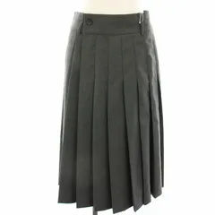 B&Y ユナイテッドアローズ BEAUTY&YOUTH ビューティー&ユース ラッププリーツスカート 巻きスカート ウール混 ロング ミモレ S グレー 1624-199-3874-1930 /HN