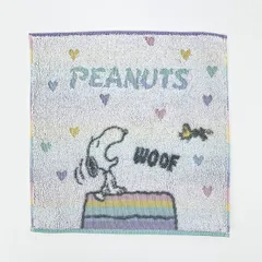 スヌーピー Feelin’ｇroovy ミニタオル ホワイト 西川 SNOOPY
