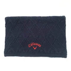 【美品】キャロウェイ ニットネックウォーマー ネイビー 裏フリース FR ゴルフウェア Callaway