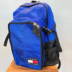 90's TOMMY HILFIGER トミーヒルフィガー デイパック リュックサック ヴィンテージ バッグ 青 黒 ブルー ブラックのサムネイル