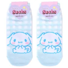 シナモロール ソックス 靴下 チェック レディース 女子 女の子 おしゃれ かわいい サンリオ sanrio キャラクター