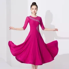 新品 未使用  新作 スタンダード＆ラテン練習用ワンピースホースヘアで裾が軽やかに踊ります！ 社交ダンスドレス ラテンダンス衣装 レッスンウェア ステージ衣装