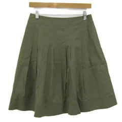コムサ・デ・モード フレアスカート ストレッチ ブランド ボトムス 日本製 レディース 11サイズ カーキ COMME CA DU MODE 【中古】