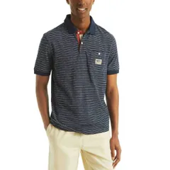 【送料無料】 ナウティカ メンズ Tシャツ トップス Men's Nautica Johnny Classic Fit Collar Polo Navy Stripe