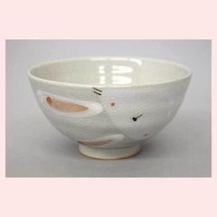 長田恵さん ウサギの絵の鉢 ボウル 長田恵 うさぎお茶碗 - メルカリ