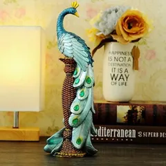 ヴィンテージ インド 真鍮製 孔雀 2体 くじゃく 置物 金属工芸