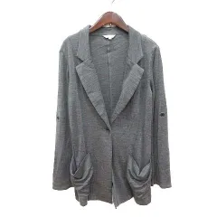 ナラカミーチェ NARA CAMICIE テーラードジャケット シングル 長袖 ロールカラー ニット ウール 1 ダークグレー /CTのサムネイル