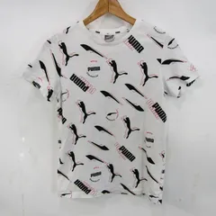 プーマ 半袖Ｔシャツ トップス ロゴグラム柄 スポーツウエア キッズ 男の子用 Lサイズ 白×黒 PUMA 【中古】