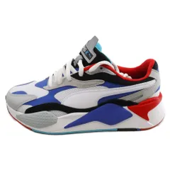 PUMA (プーマ) RX-X3 PUZZLE パズル ローカットスニーカー ホワイト/ブルー US9.5/27.5cm 371570