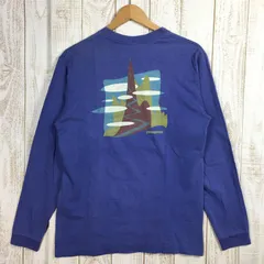 MENs S パタゴニア 1990s オーガニックコットン ベネフィシャル ロングスリーブ Tシャツ アメリカ製 生産終了モデル 入手困難  PATAGONIA ブルー系 - メルカリ
