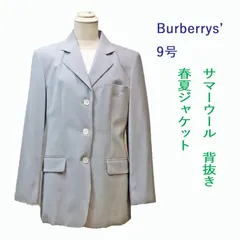 976　 バーバリー　Burberry　ジャケット　テーラード　グレー　９号　38サイズ　シングル　未使用　春夏　 サマーウール　三陽商会　在庫処分