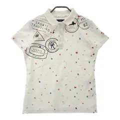 サイズ：L CALLAWAY キャロウェイ  半袖ポロシャツ ペイント総柄 ホワイト系 [240101485129] ゴルフウェア レディース ストスト