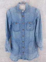◇ LEE × URBAN RESEARCH ROSSO コラボ 長袖 ミニ デニム シャツ ワンピース S インディゴ レディース  【中古】 【1002796793332】