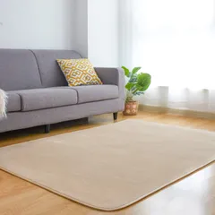 【新着商品】おしゃれ 北欧 簡単に掃除 ホットカーペット対応 床暖房 オールシーズン 防臭 フランネルラグ 抗菌 防ダニ 洗える 滑り止め 185×185cm(約2畳) 絨毯 ライトモカ ラグマット ラグ カーペット Living VKのサムネイル