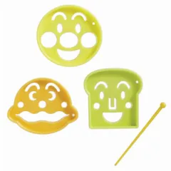 おかず抜き型 3個入 アンパンマン あんぱんまん （ 抜き型 お弁当抜き型 キャラ弁 おかず ごはん抜き型 デコ弁 日本製 抜型 子供 プラスチック製 可愛い 野菜抜き型 キャラクター 簡単キャラ弁 おにぎり 型抜き ピック付き ）