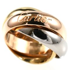 Cartier カルティエ トリニティリング LM ワイド K18 AU750 スリーカラー 3連リング SIZE:48 指輪