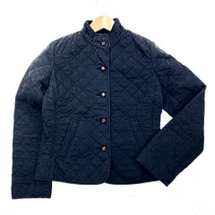 ■ラルフローレン RALPH LAUREN キルティングジャケット 濃紺 ネイビー キルティングコート レディース 7号 細身好サイズ■I70