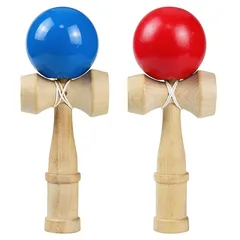Fantasyon けん玉 大空 （赤、青）2点セット 剣玉 木製 競技用けん玉 練習用 kendama 0