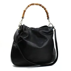 グッチ バンブー 2WAY ショルダーバッグ 肩掛け 斜め掛け レザー