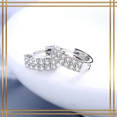 074【シルバー925】ダイヤ フープピアス パヴェ 上品 華奢 華やか 優雅 大人 女性 高級感 エレガント シンプル 輝き 清楚 普段使い フォーマル ギフト 人気 プレゼント おしゃれ 上質 小ぶり アクセサリー 好印象 贈り物 セミフォーマル 特別