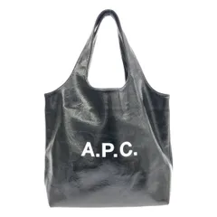 A.P.C アーペーセー TOTE NINON フェイクレザートートバッグ  ブラック