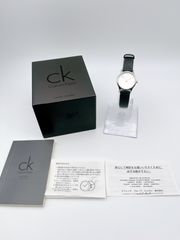 Calvin Klein/カルバンクライン　レディース腕時計　クォーツ　シルバー/ホワイト　本革純正ベルト　K26231　YY189