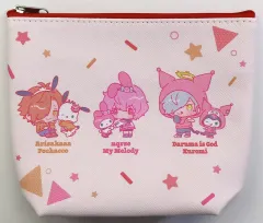 【中古】バッグ 大妖怪×サンリオキャラクターズ(レッド) ポーチ 「エニマイくじ 大妖怪×サンリオキャラクターズ」 C賞